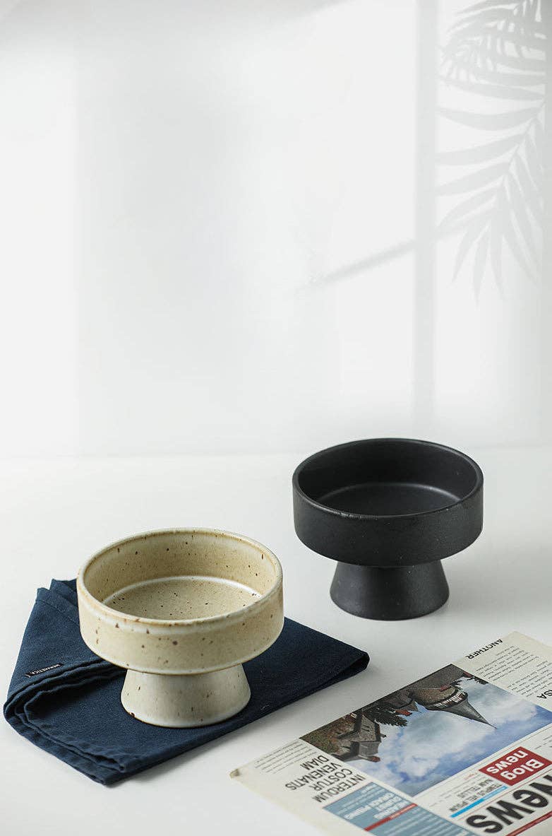 Gohobi （We cover U.S. import duties） - Wholesale Decorative Plate/Dish/Bowl - Gohobi Handmade Ceramic Raised Stand Bowl5