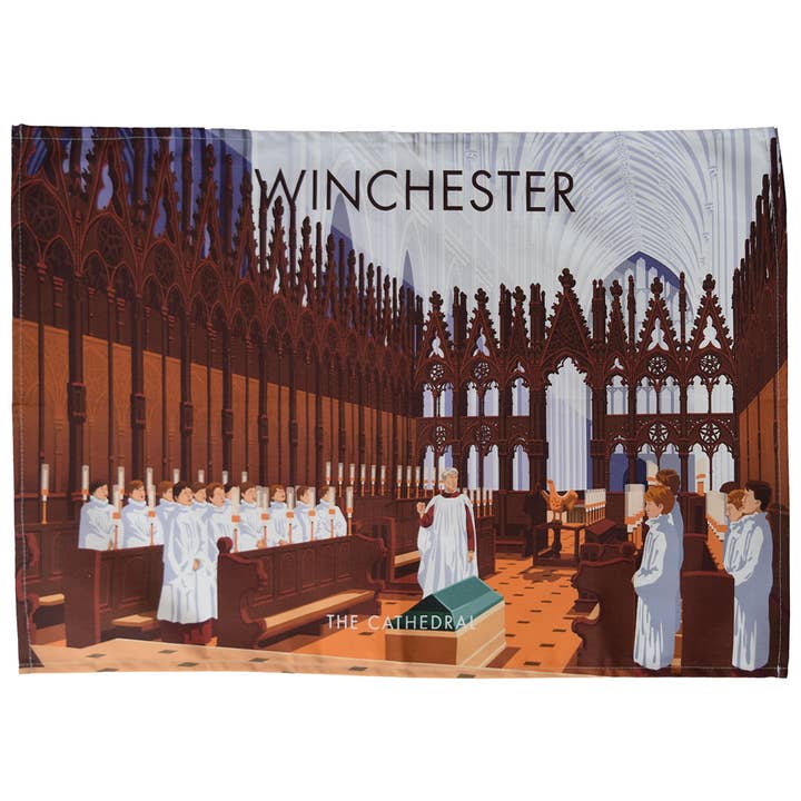 Torchon Cathédrale de Winchester pour la vente par Town Towels