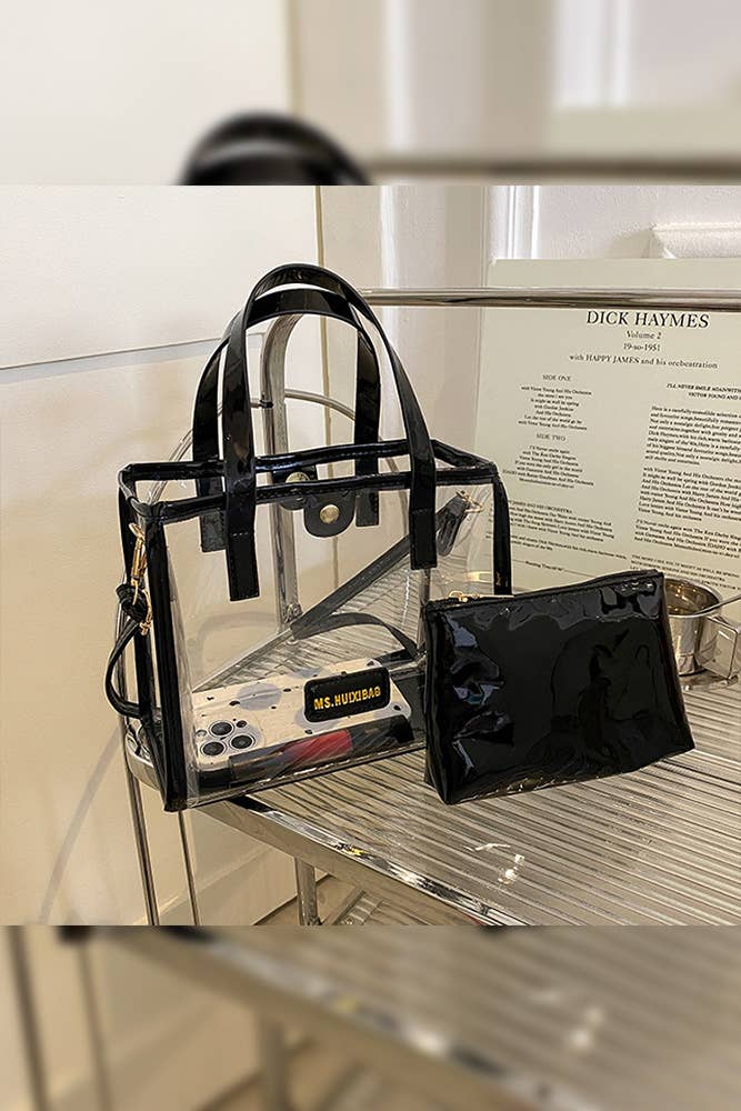 UNISHE - Wholesale Crossbody Bag - Women's - Clear PVC Crossbody Tote Bag MOQ 3pcs ZK17082