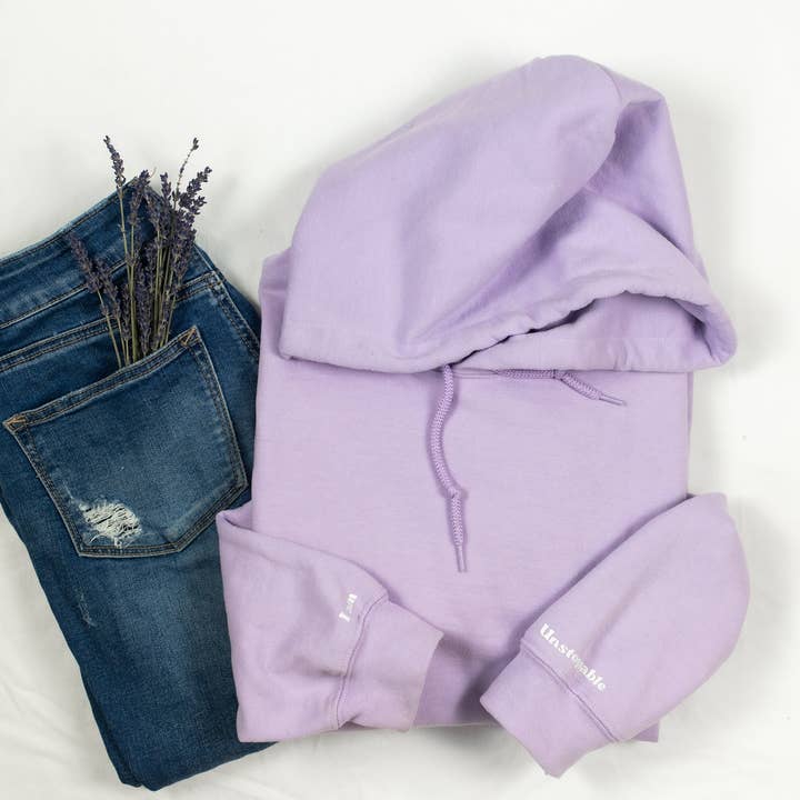 Positive Hoodie Sweatshirt with Affirmation on Sleeve for wholesale by Bodhi Life Design