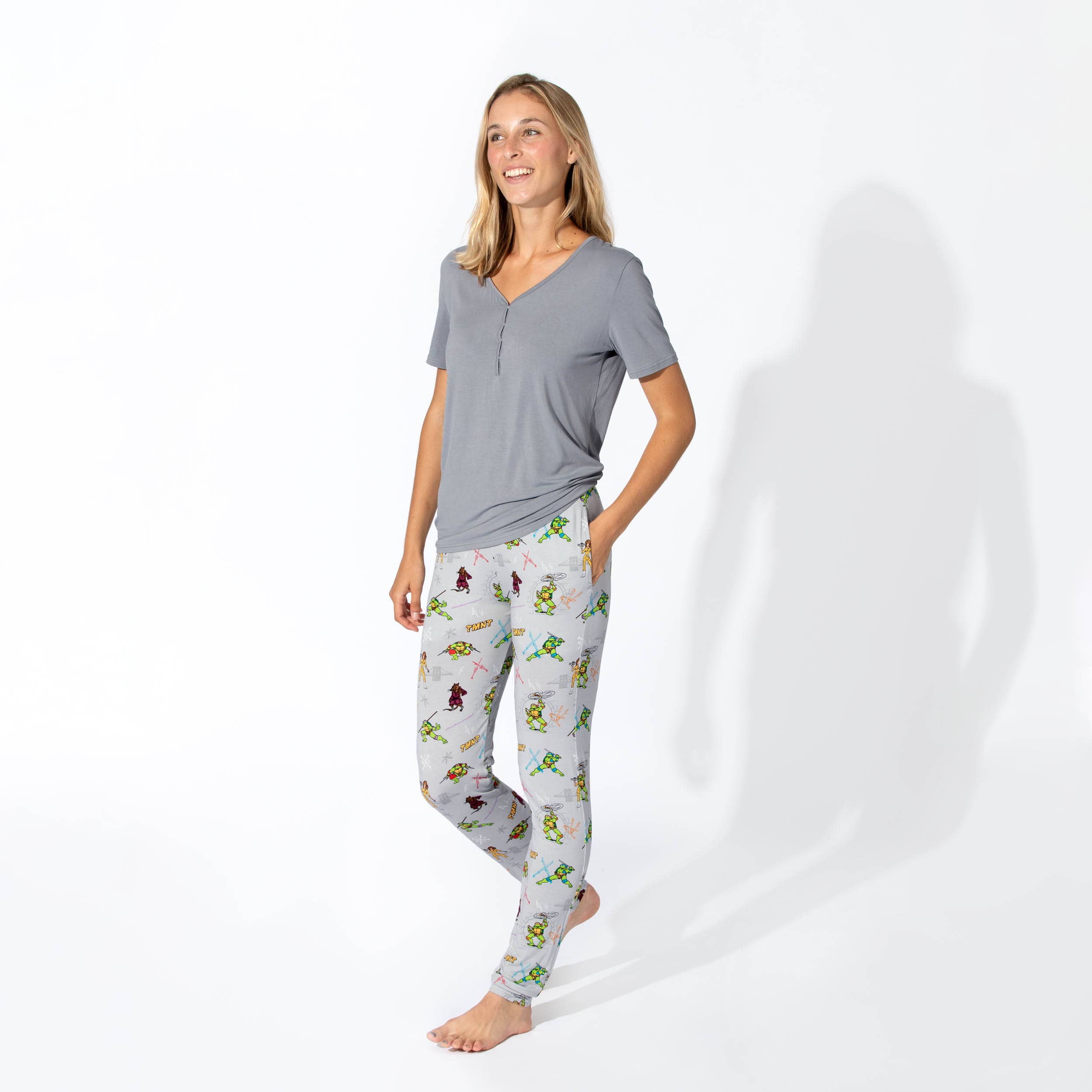 Bellabu Bear – Conjunto de pijama - Mulher por atacado – Pijama Clássico de Bambu das Tartarugas Ninja Adolescentes Mutantes para Mulher2