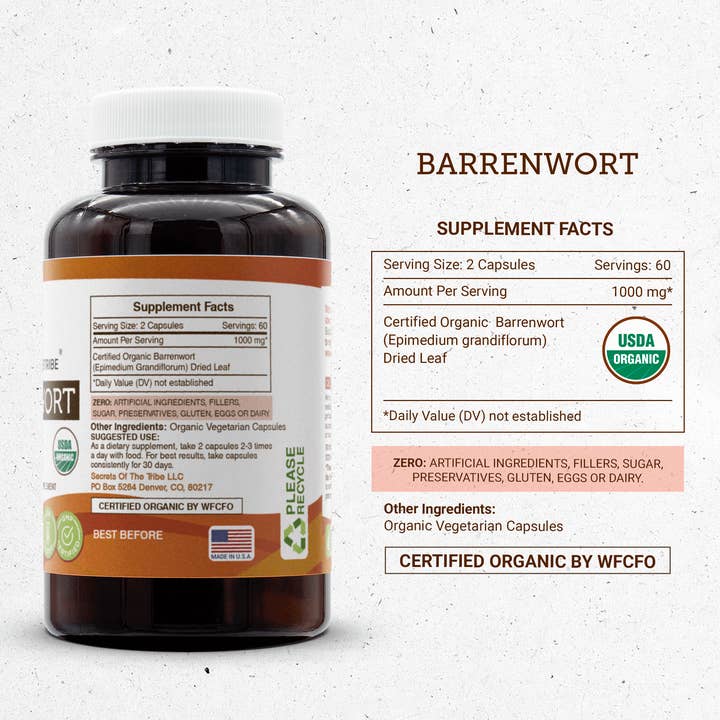Secrets Of The Tribe - Wholesale Oral Supplement/Vitamin - Barrenwort Capsules