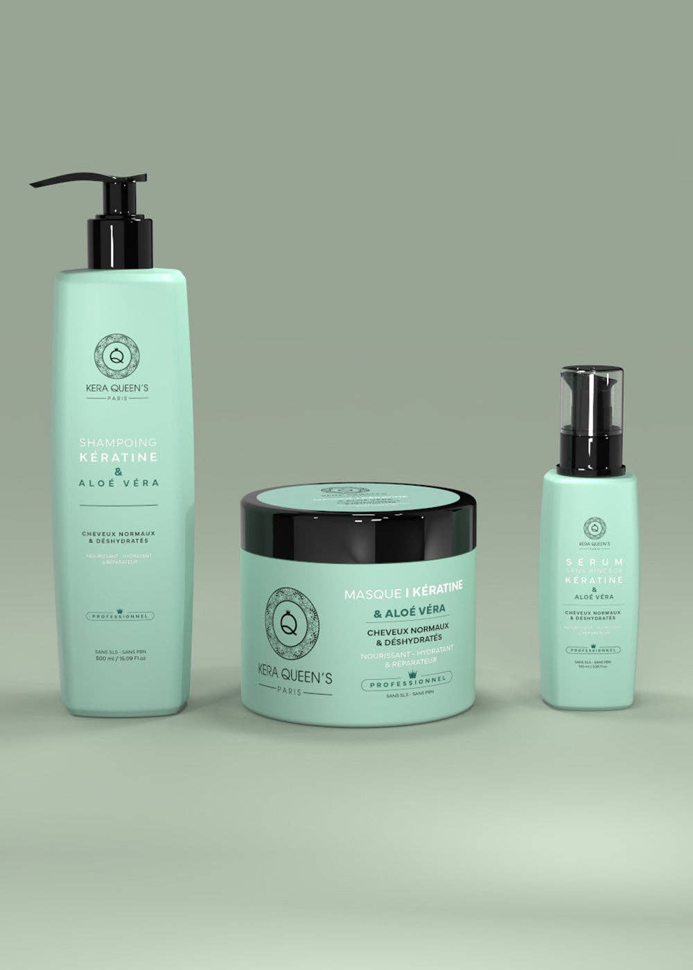 Kera Queen's - Vendita all'ingrosso Kit/set per la cura dei capelli - Kit Trio Rituale Aloe Vera1