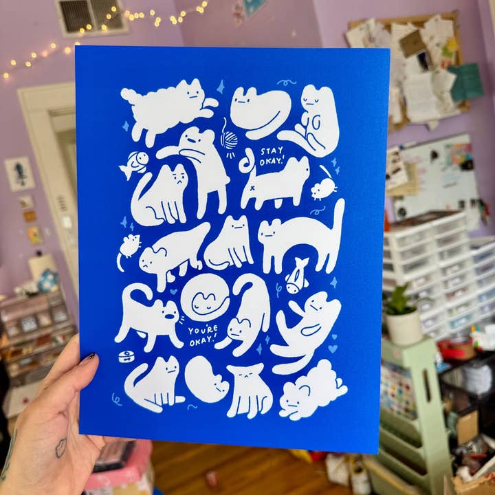 Stay Okay Studio - Wholesale Poster - CAT POSTER!!!!2