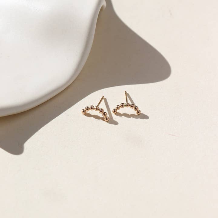 Token Jewelry - Wholesale Stud/Post Earrings - Sequin Arcs