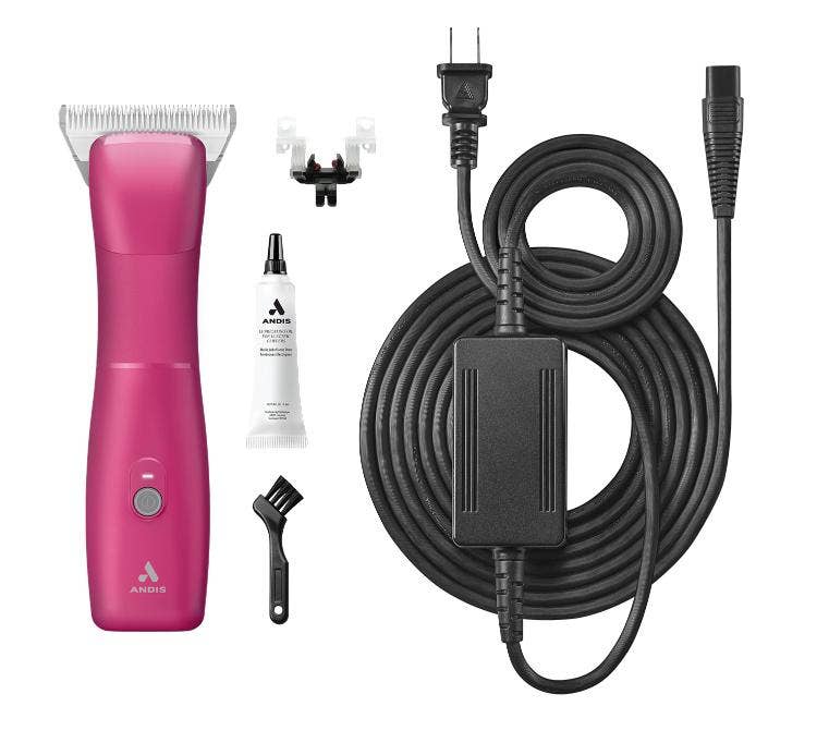 Pet Palette Distribution - Wholesale Pet Grooming Tool - Dog - Andis RDLC-1-eMERGE Clipper w/ 30W Wide Blade - Pink2