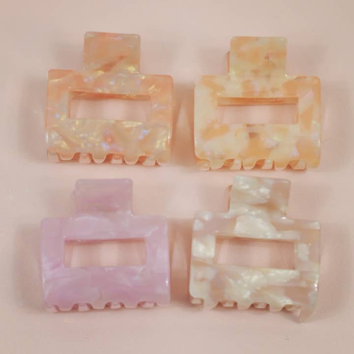 Pinza para cabello Roxanne Square Marble Claw para venta al por mayor de Talis Collection