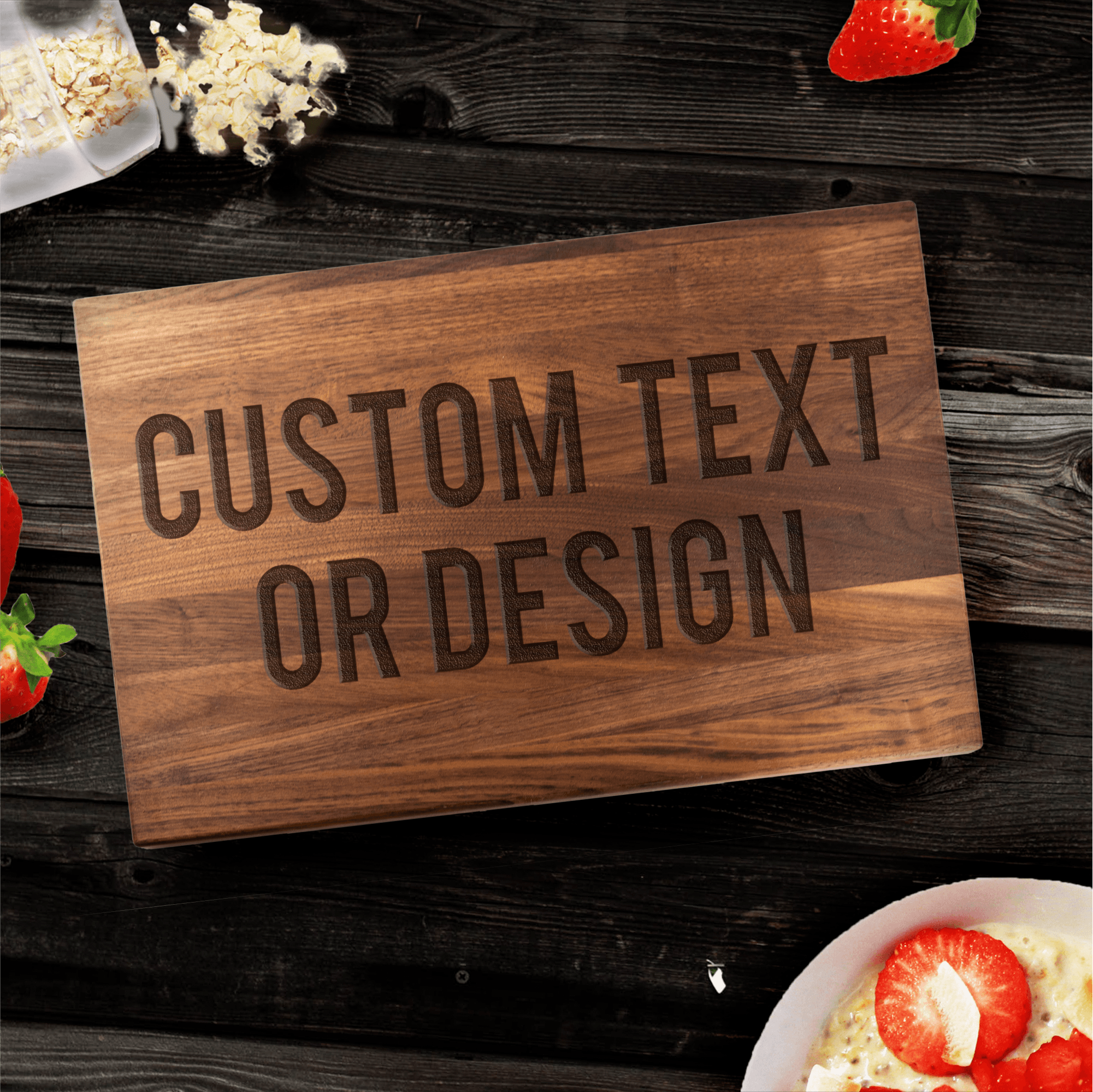 Personalized By Kate - Wholesale Cutting Board - Personalized Walnut Cutting Board 9x12 - Custom Logo or Text3