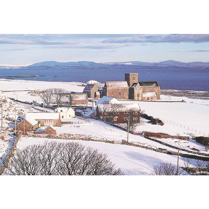 Litet vykort Iona vinterlandskap för wholesale av Island Blue Publishing