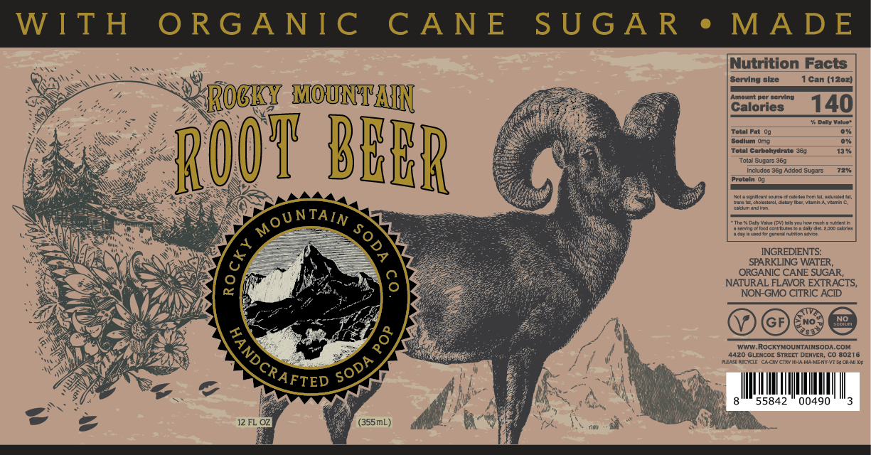 Rocky Mountain Soda - Wholesale Soda/Carbonated Drink - Rocky Mountain Root Beer Soda Pop Cans1