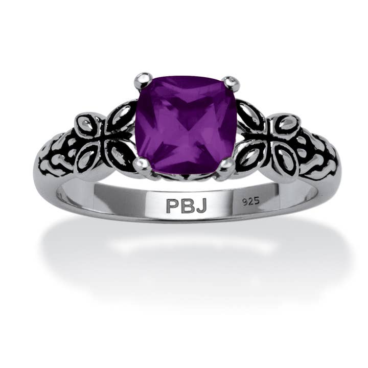 Simulated Birthstone Butterfly Ring in Sterling Silver for wholesale by PalmBeach Jewelry