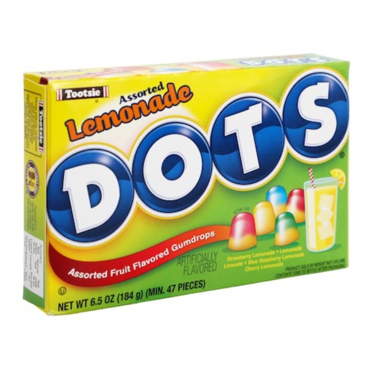 Dots Assorted Lemonade Theater Box 6.5oz - 12ct for wholesale by I Got Your Candy