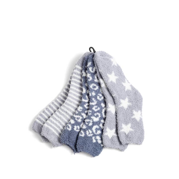 Selini New York - Wholesale Socks - Women's - Ladies Fuzzy Socks- 3 pair Set