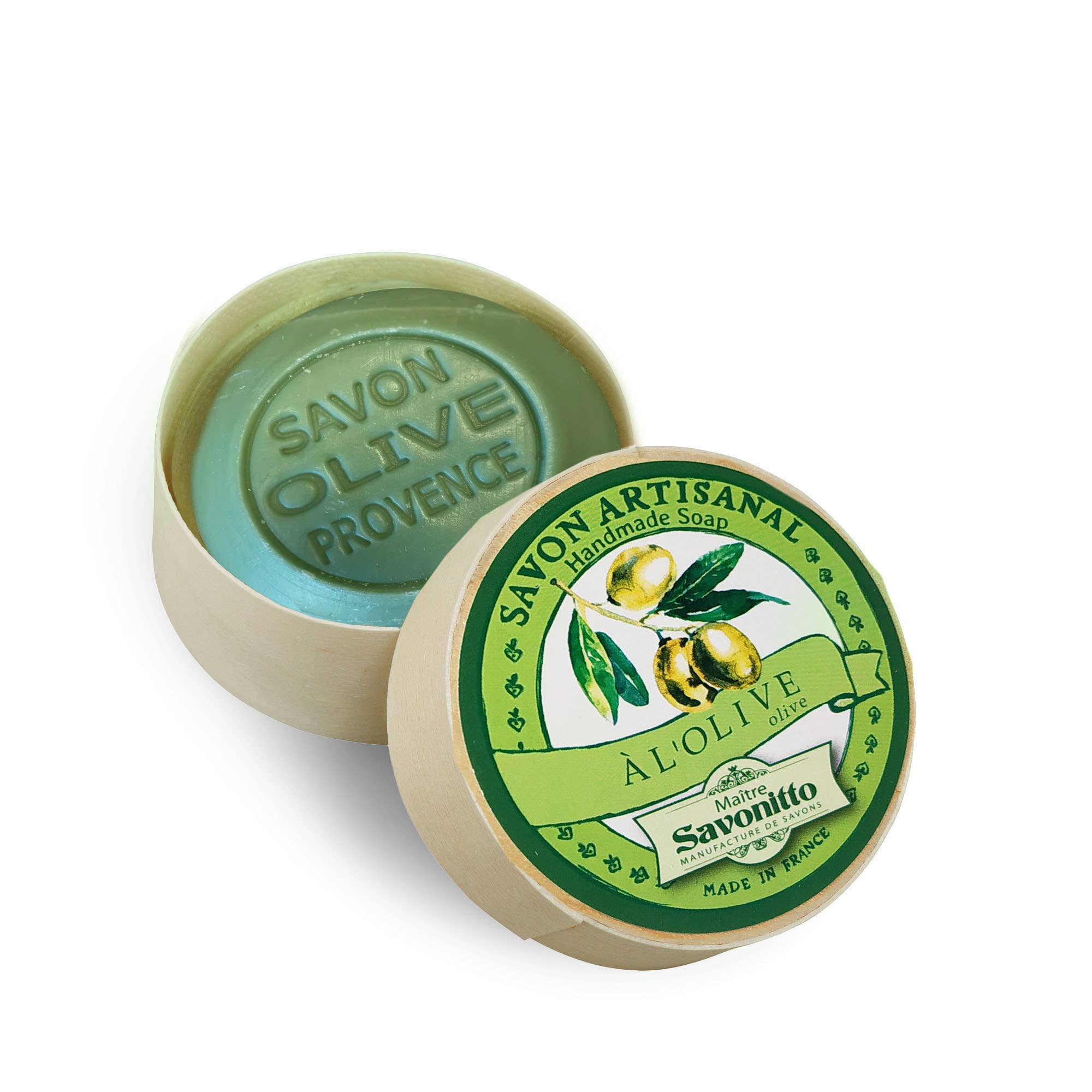 La Belle France - Vente Pains de savon - Savon rond français dans une boîte en bois (100 g)4