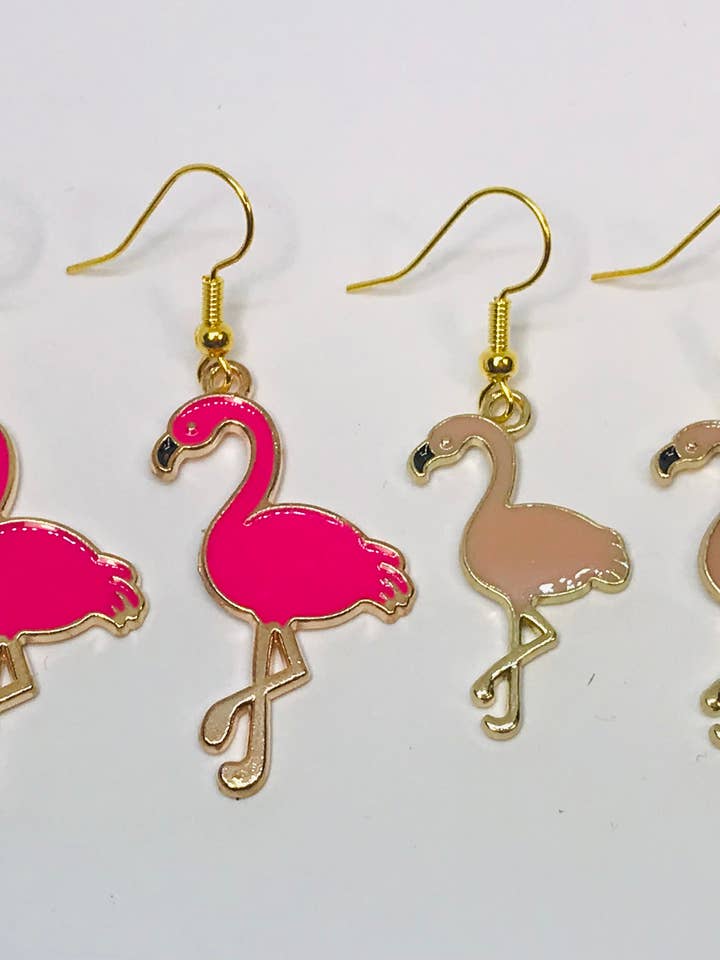 Fuchsia Flamingo Earrings for wholesale by SimpleNGreat
