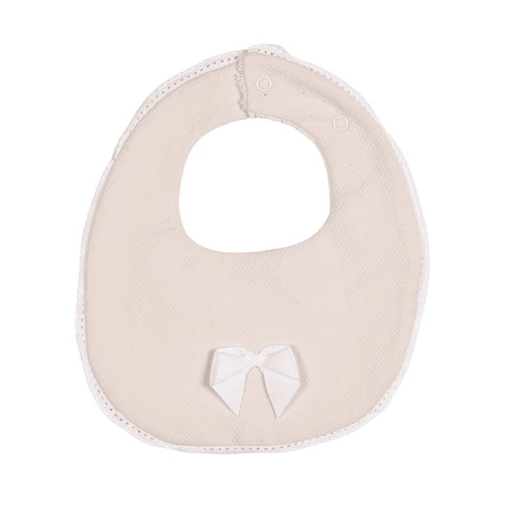 CHELY | Bavoir en coton rose blush pour fille pour la vente par Bebe Sweeny