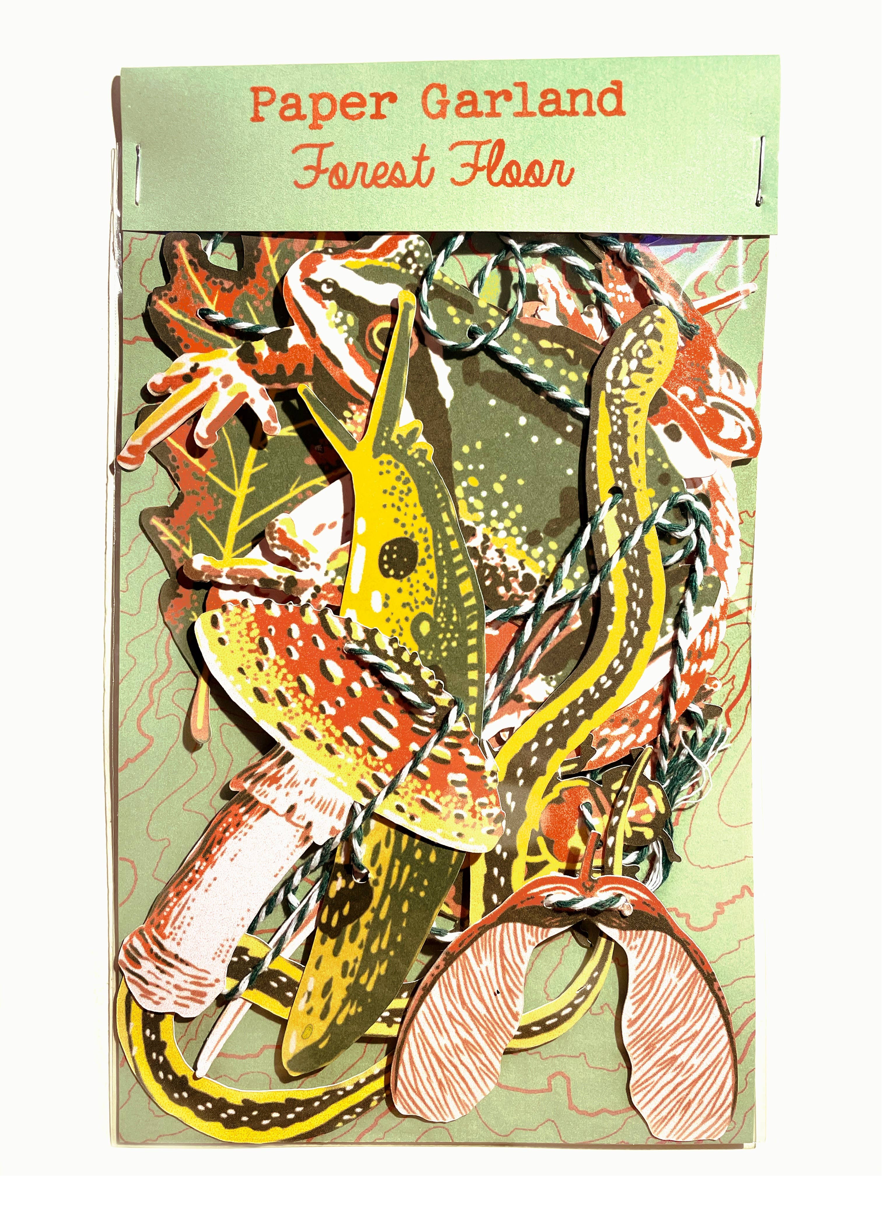 Hissing Mink – Arco de bandeirinhas por atacado – Guirlanda de papel com tema do chão da floresta1