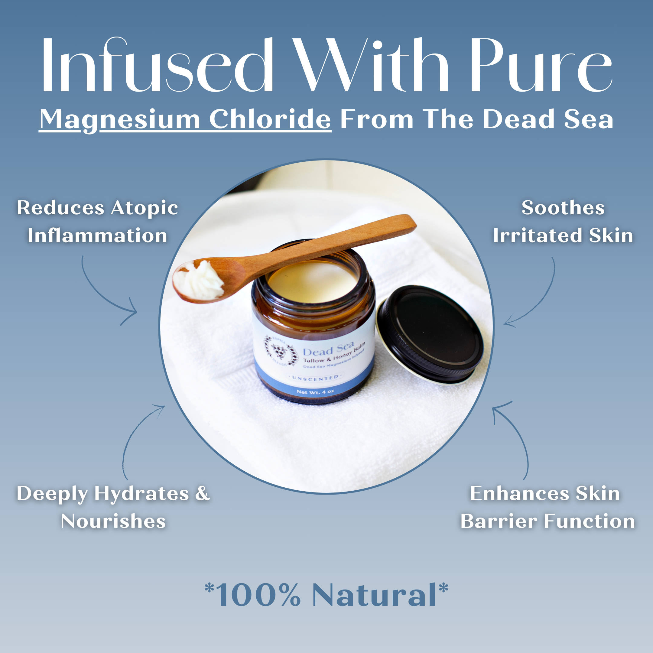 Rapha Blends - Wholesale Body Balm/Butter - Magnesium Infused Tallow & Honey Balm4