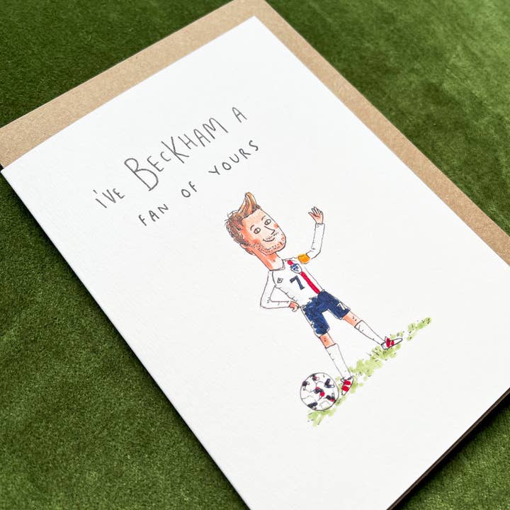 Well Drawn - Vendita all'ingrosso Biglietti d'amore - Ho Beckham un tuo fan2