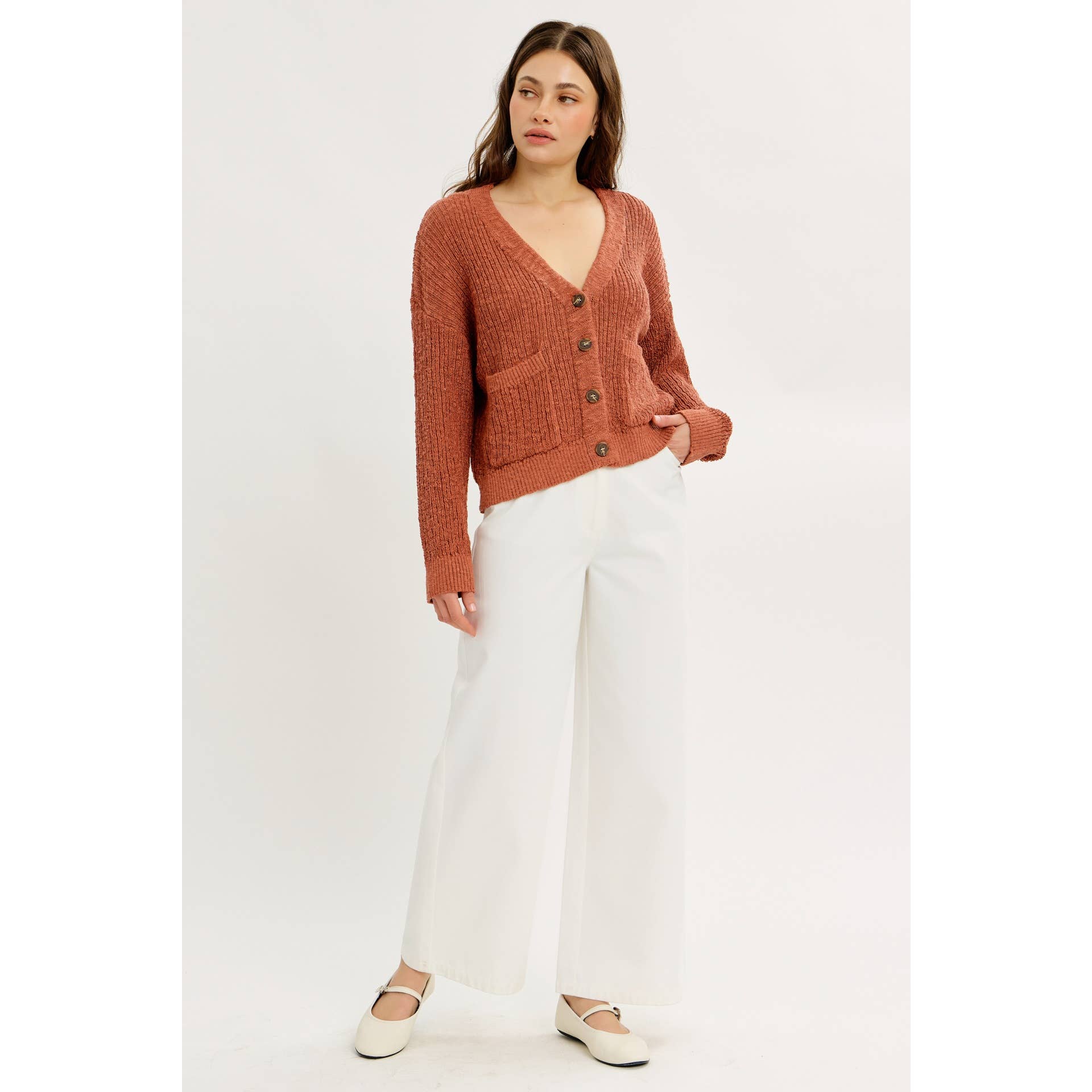 idem ditto – Engroshandel Cardigan - Dame – Ubesværet cool løs sweater-cardigan med lommer9