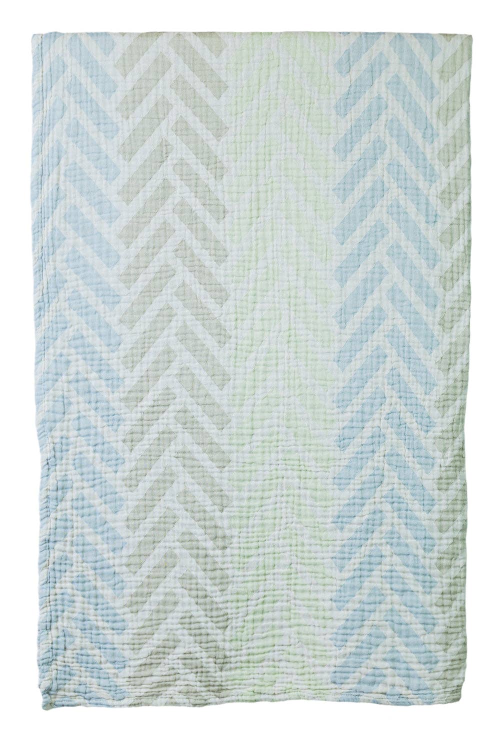 Olive & Loom - Wholesale Throw Blanket - Chevron Muslin Throw Blanket0
