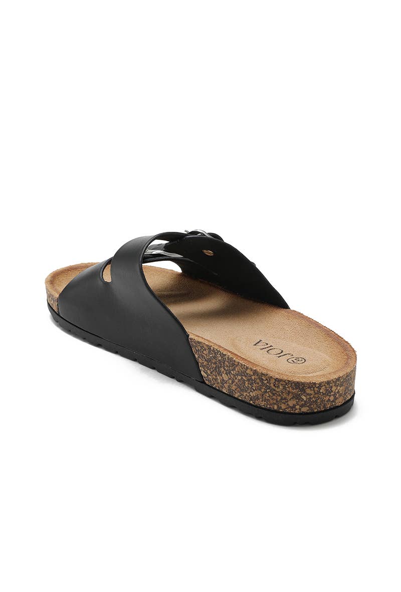 Joia Paris - Wholesale Sandaal - Dames - platte sandaal met dubbele band en verstelbare gesp W-1292