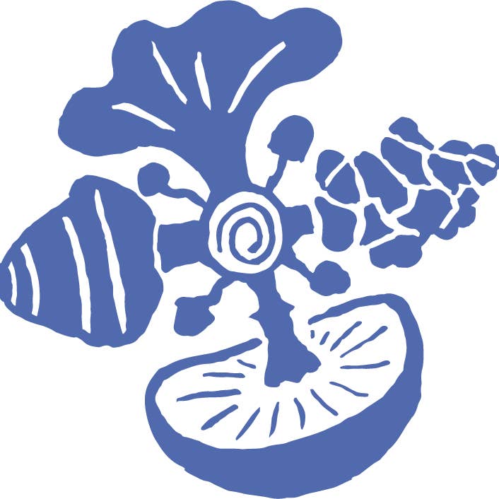 Blue Mushroom Sticker for wholesale by Morning Paper dot Design