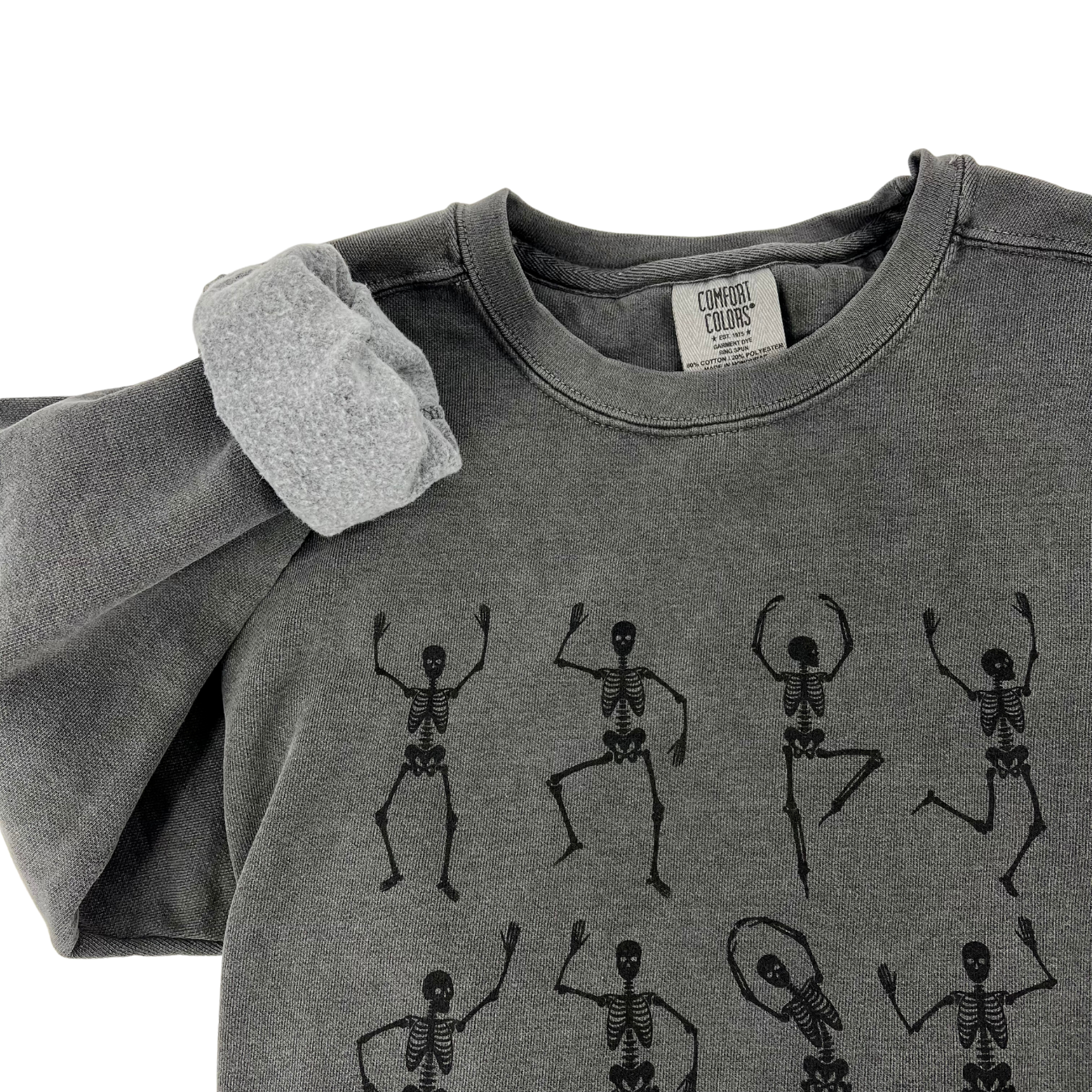 Meg Ann Co. - Wholesale Graphic Sweatshirt - Women's - Dancing Skeleton Crewneck1