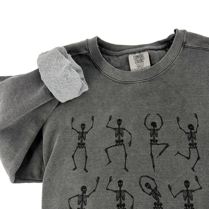 Meg Ann Co. - Wholesale Graphic Sweatshirt - Women's - Dancing Skeleton Crewneck1