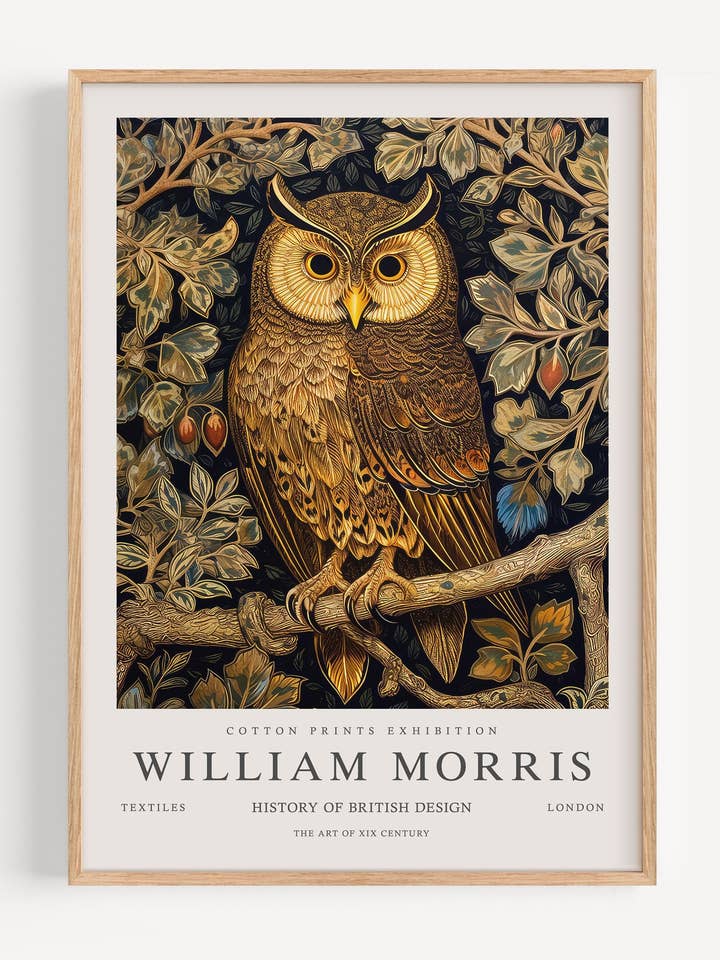 William Morris Coruja Dourada I53-40 por atacado de Peardrop Prints