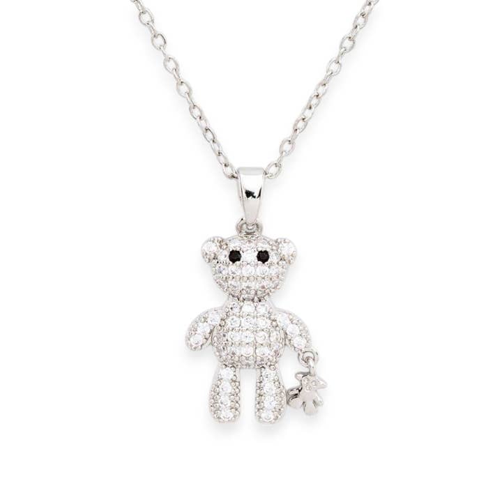 Collier pendentif ours en zircone cubique pour la vente par LA Jewelry Plaza