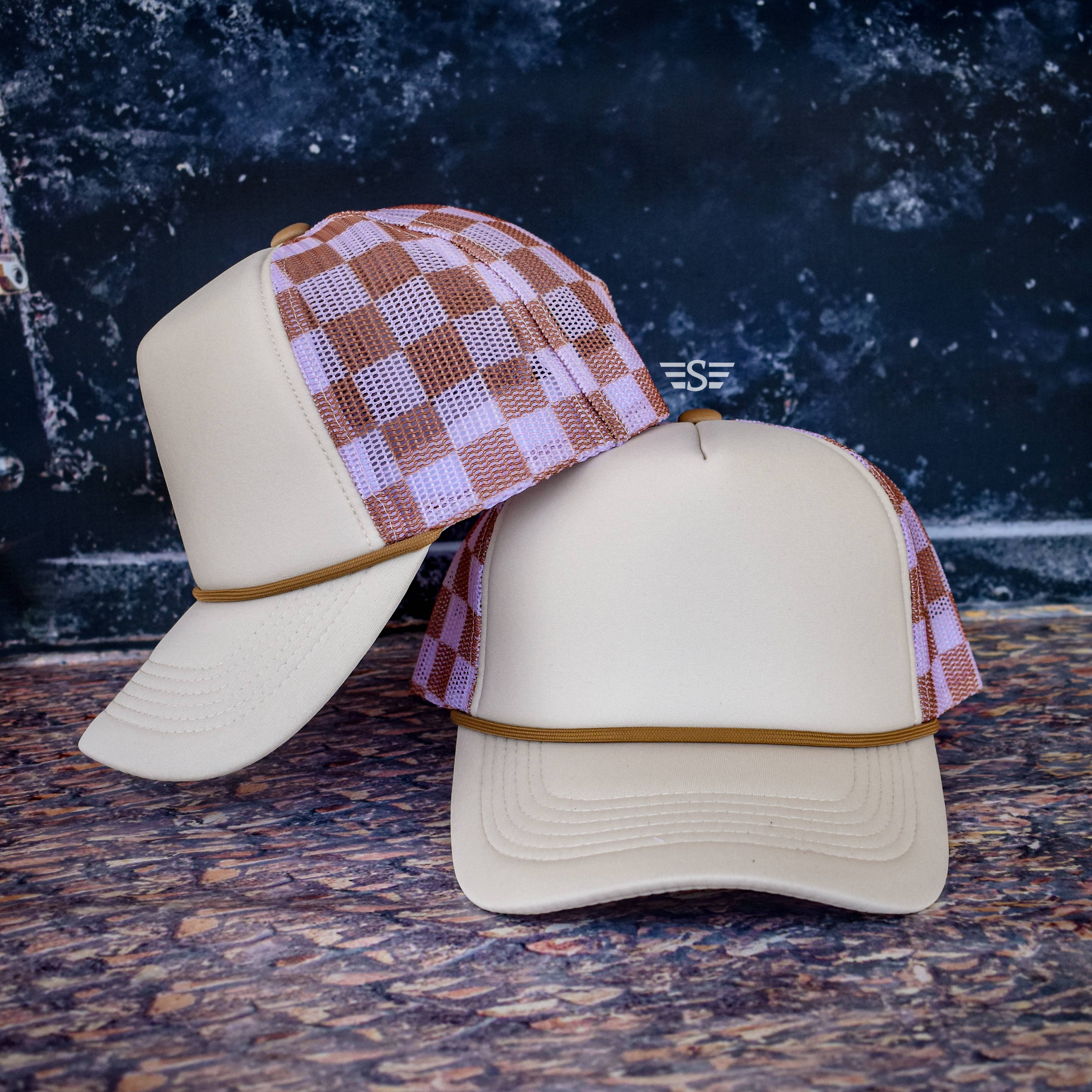 Flying S Company - Wholesale Trucker Hat - Unisex - Checkered Magna Pony™ Mesh Foam Trucker Hat3