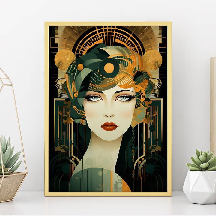 Affiche Art Déco Femme • Décoration années 1930 pour la vente par INK & SONS