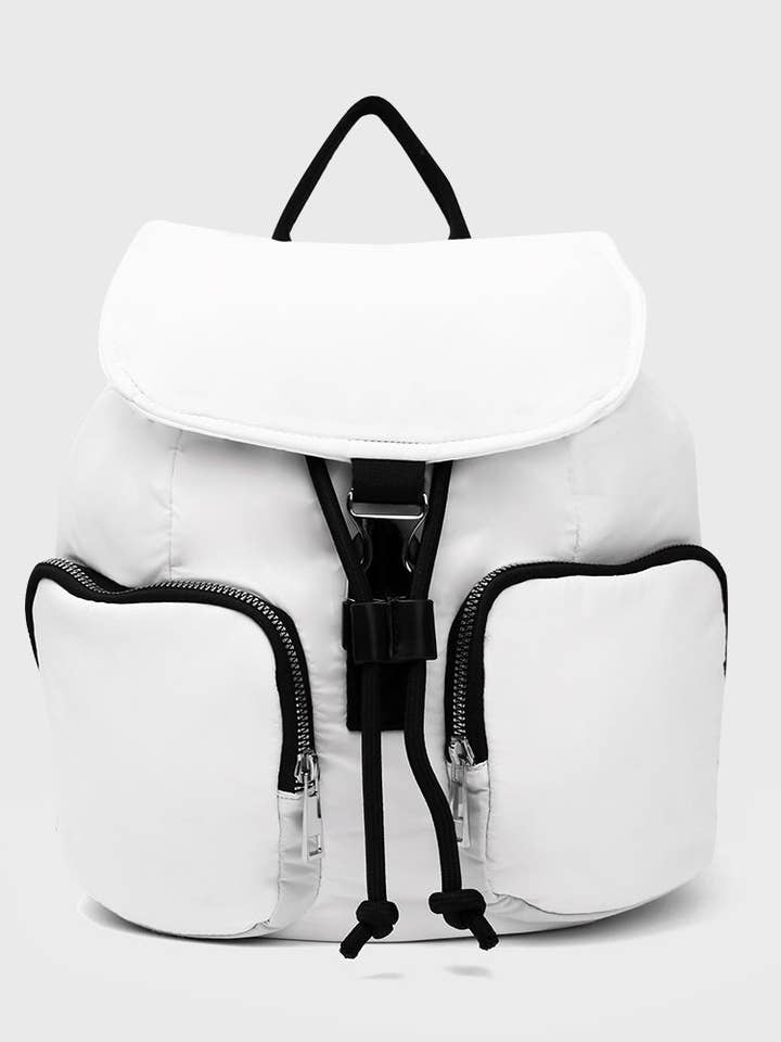 White Big Capacity Backpack with Pockets for wholesale by sassy kids palace