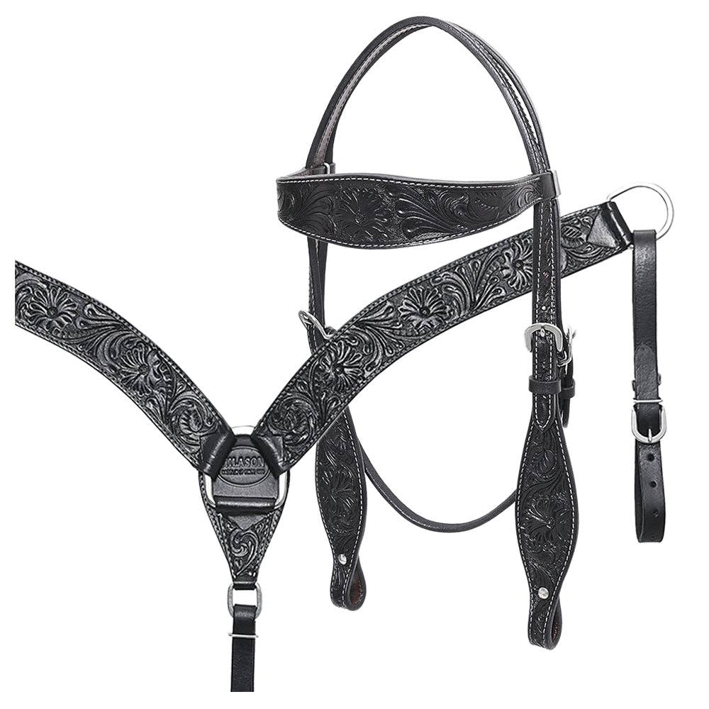 HILASON - Wholesale Horseback Riding Gear - HILASON Western Horse Headstall Breast Collar Set Tack Genuine American Leather | For Horses Headstalls224