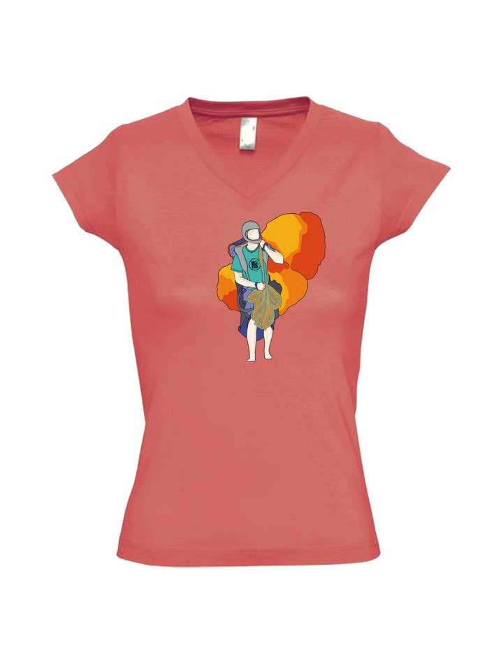 Hot Savoie 74 - Wholesale Screen Printed T-Shirt - Women's - Women's T-shirt - Paragliding9