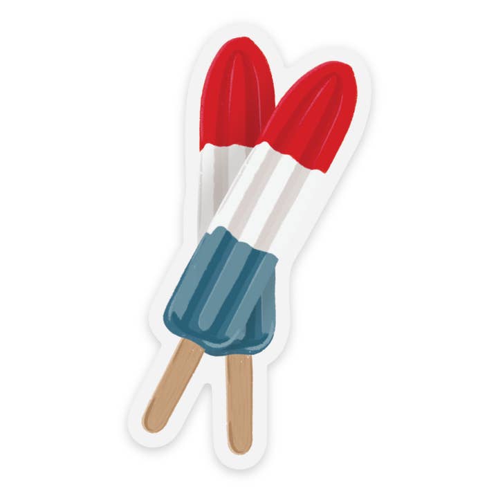 Elyse Breanne Design - Wholesale Sticker - Clear Summer Popsicles Sticker 1.5x2.8in