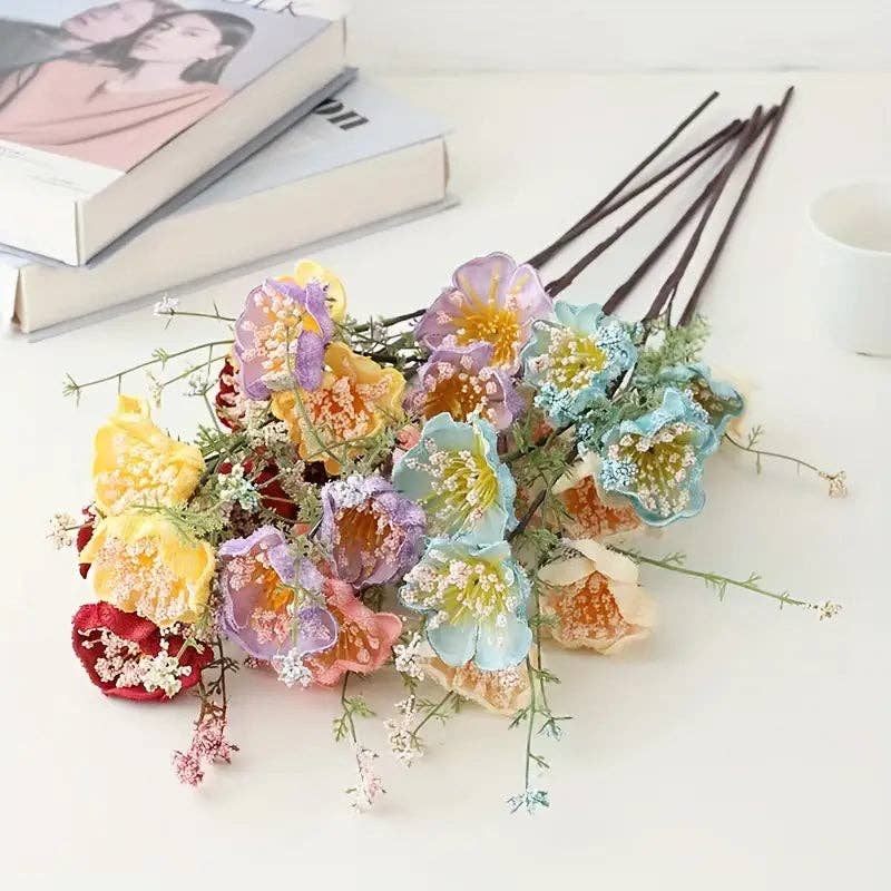 Huis Van Merken – wholesale Konstgjorda blommor – Konstgjord Azaleabukett - Ljus Lyx Heminredning (6 st)2