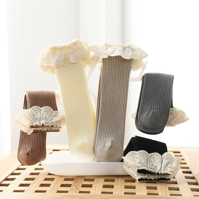 MyKids-USA® - Wholesale Socks - Kids & Baby - Baby Girl Solid Color Mesh Patched Design Princess Socks7