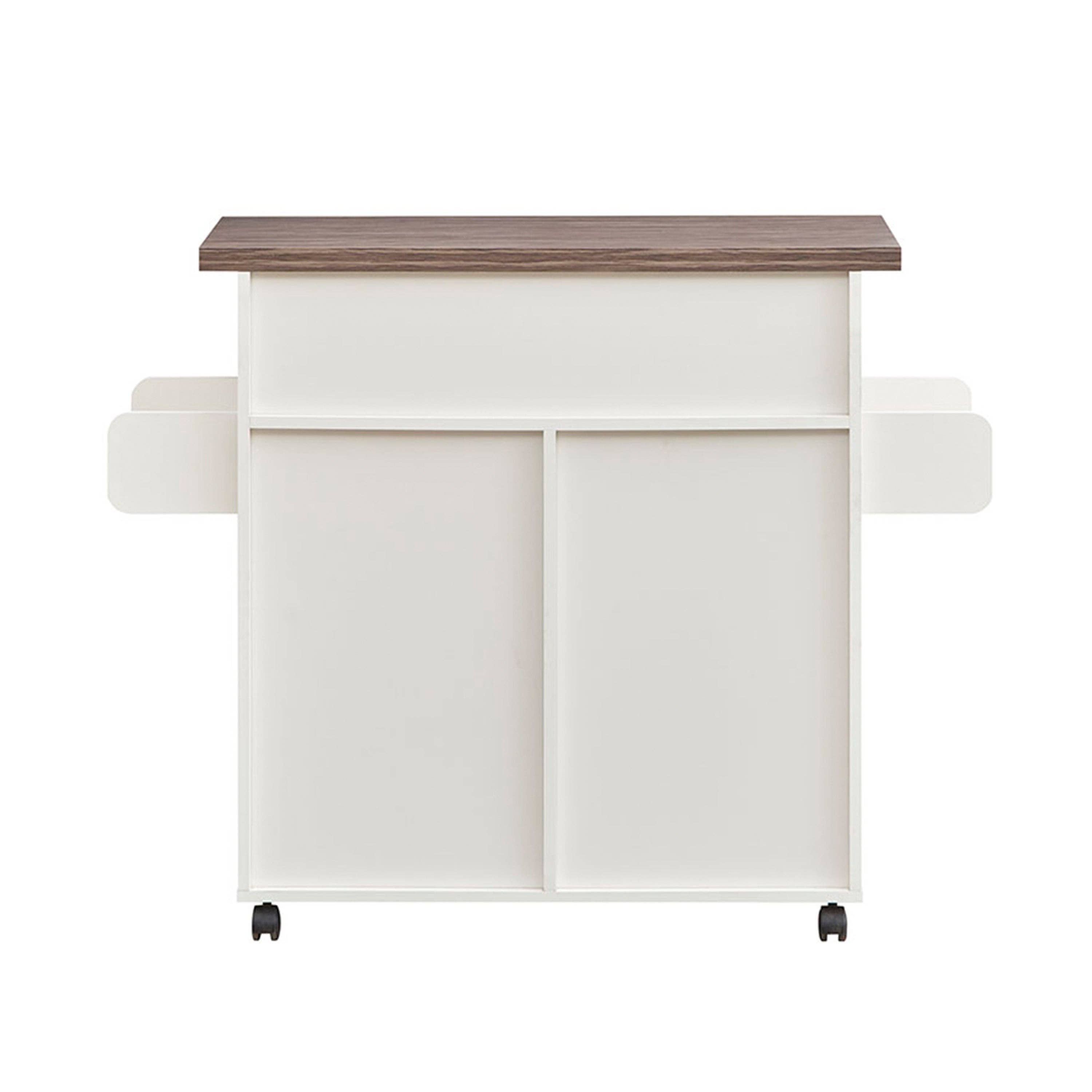 RTA Products LLC - Wholesale Kitchen Storage/Organizer - Deluxe Kitchen Island Cart with Storage & Spice Rack6