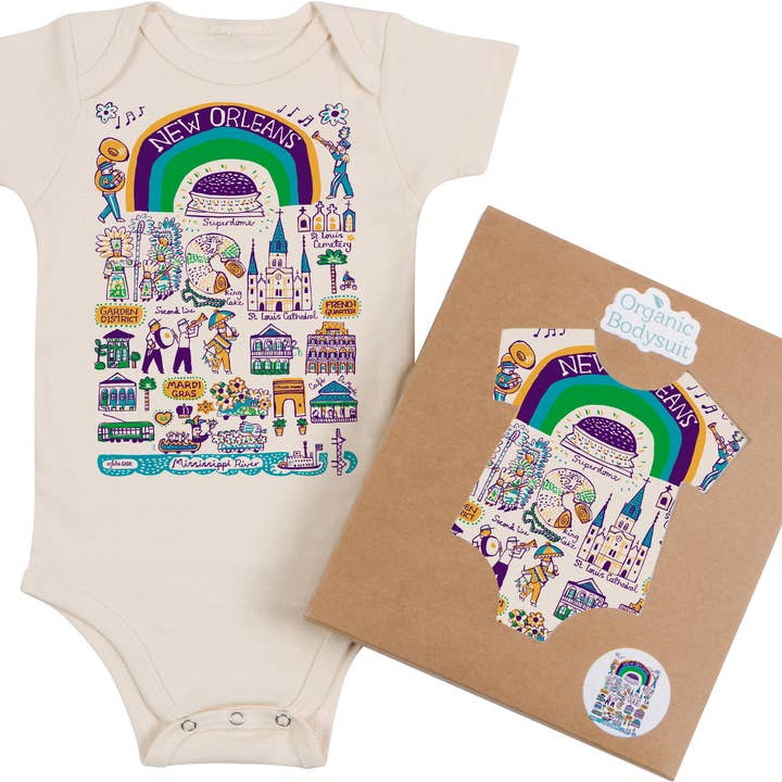 New Orleans Boutique Map Art Bébés et tout-petits pour la vente par Morado Designs