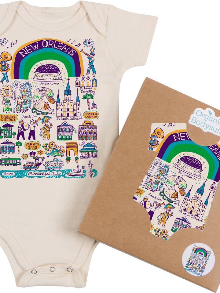 New Orleans Boutique Map Art Infant & Toddler for wholesale by Morado Designs