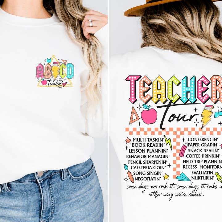 Sweet and Sassy Tees - Wholesale Sublimation Transfer - Teacher Tour with pocket DTF or Sublimation Transfer