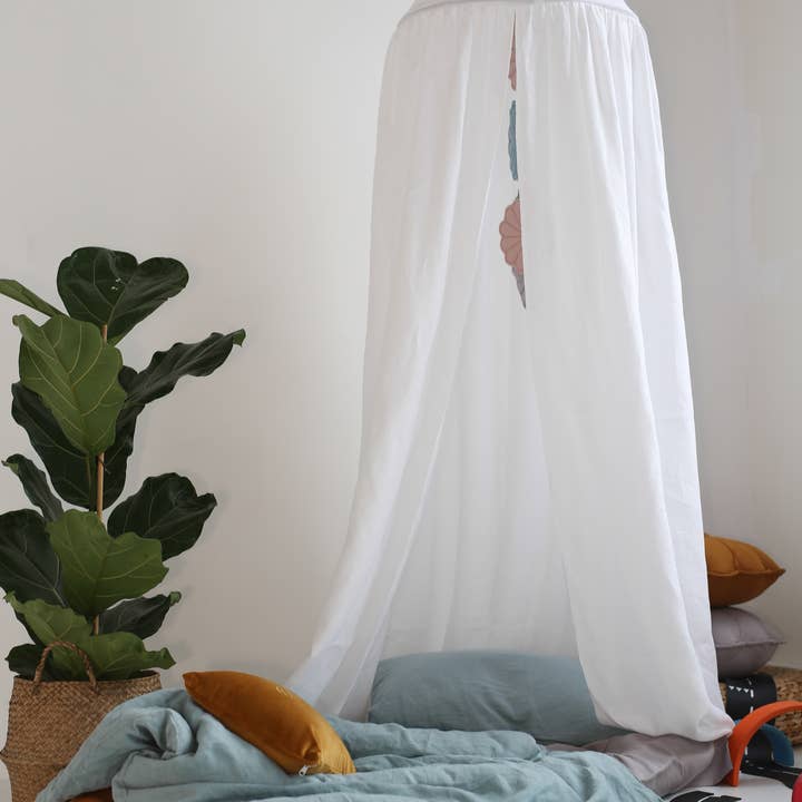 BABYLY - Wholesale Bed Canopy - Kids & Baby - linen canopy/ linen baldachin (3 colours)