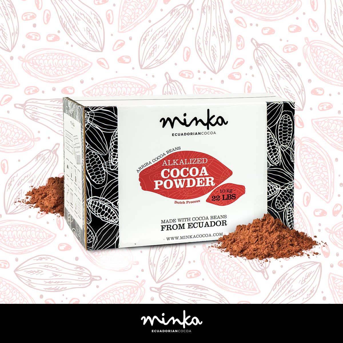 Minka Chocolates – wholesale Hot cocoa mix/kit – COCOA POWDER - Alkaline - No Sugar - Keto - All Natural - Kosher 22 Lb