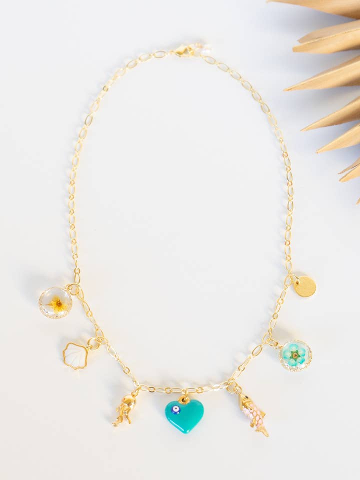 Coastal Love Charm Chain Necklace for wholesale by Bali Queen