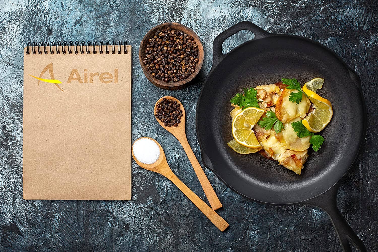 Zwart Airel gietijzeren koekenpan rond | 26 cm diameter voor groothandel op Faire1