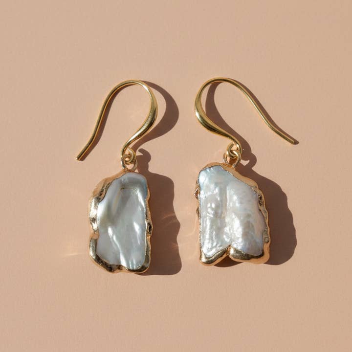 Authentic Baroque Pearl Danglers (1C18ER)  for wholesale by iBijoux