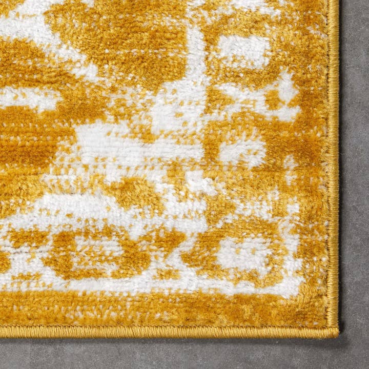 Well Woven – wholesale Matta – Disa Vintage Medaljong Guld Mjuk Matta Av Chill Mattor