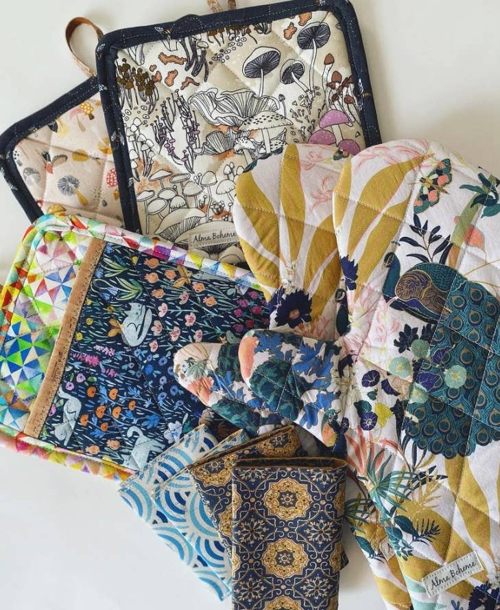 Alma Boheme Handmade - Venta al por mayor Manoplas para horno/ollas - Manopla de horno de corcho y algodón21